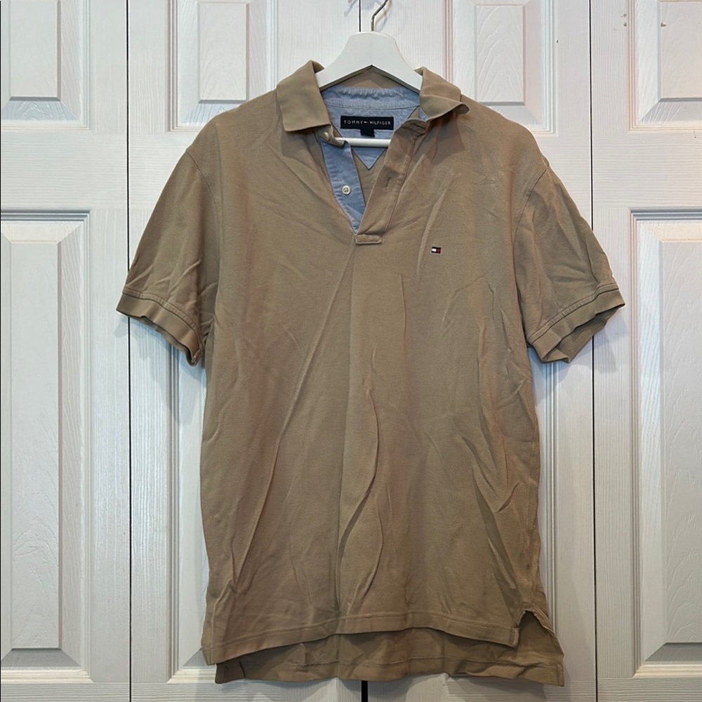 Tommy Hilfiger Men's Khaki Polo Shirt